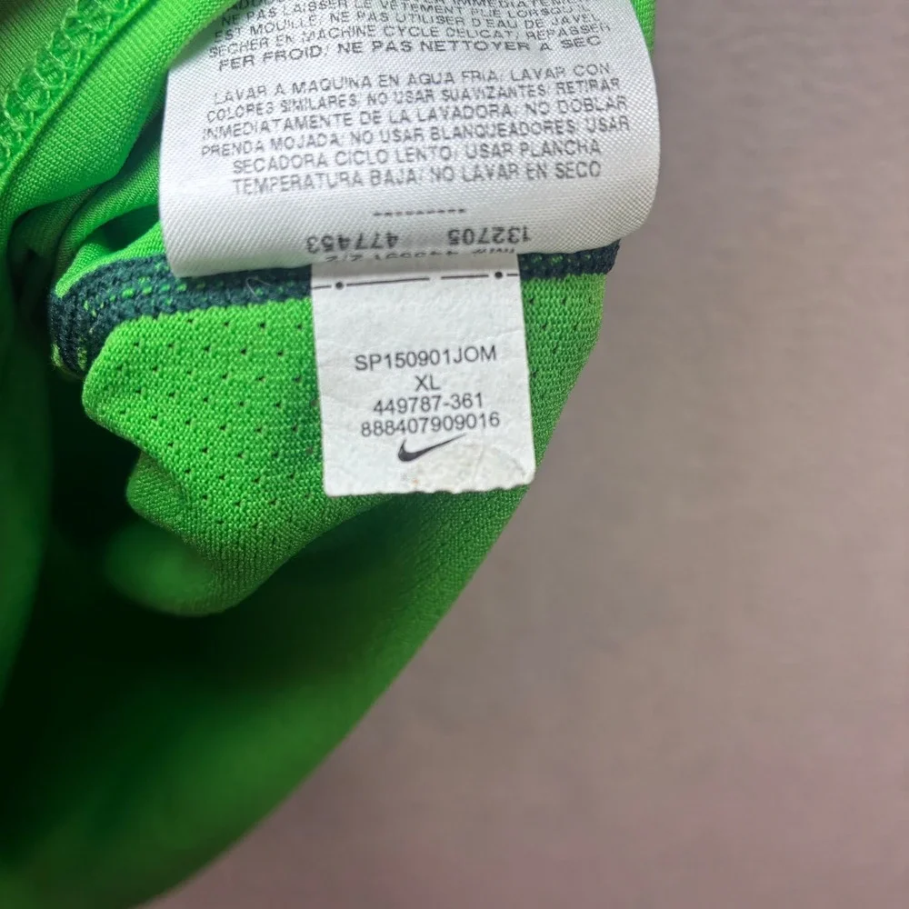 Nike Pro Combat Shirt Men XL Green Fitted Dri Fit Stretch Athletic Gym Training